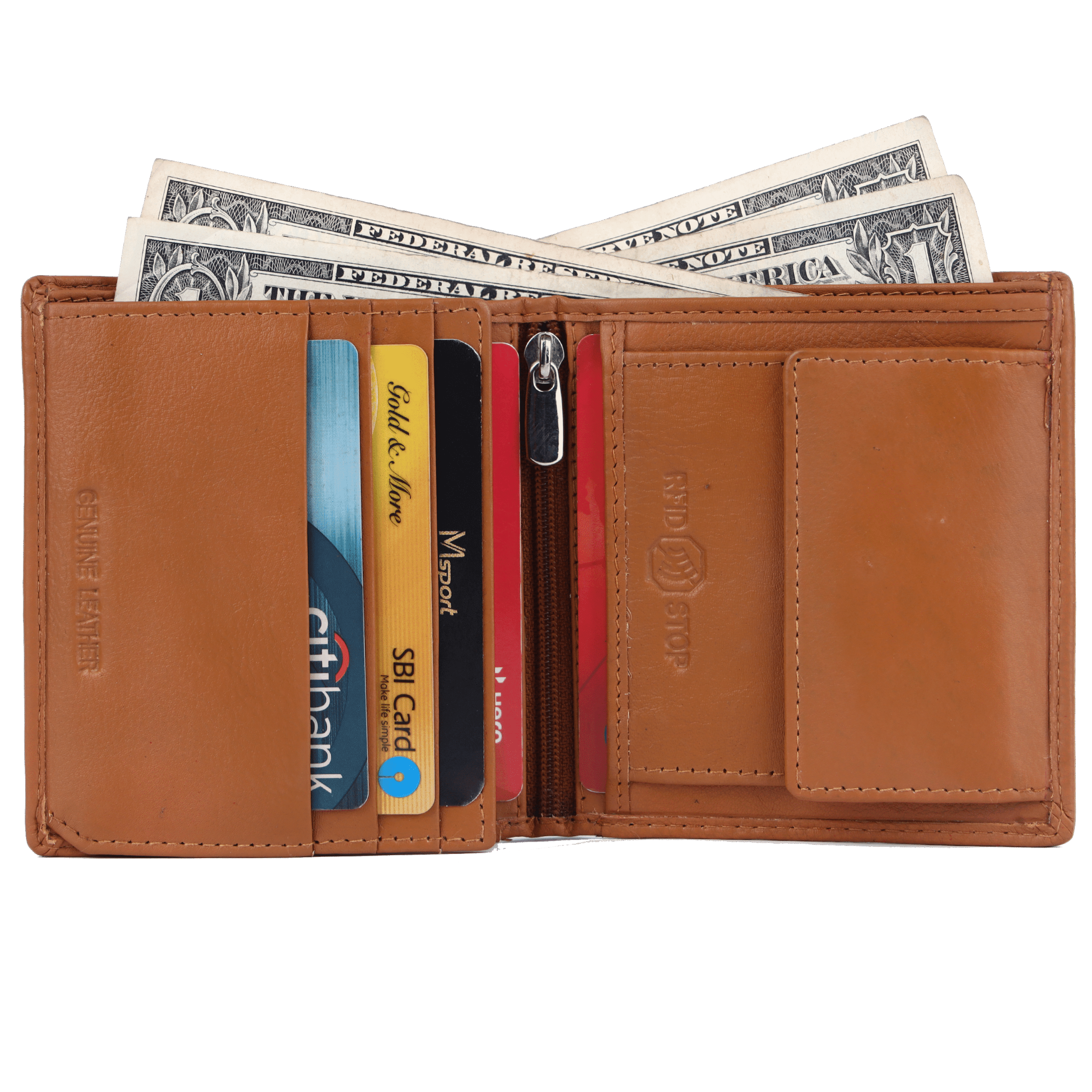 Classic Tan Leather Wallet - Image 5