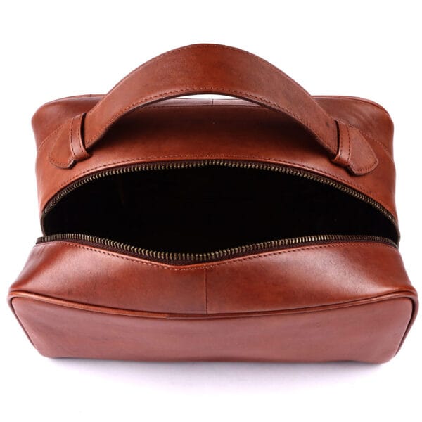 Classic Leather Toiletry Bag - Image 2