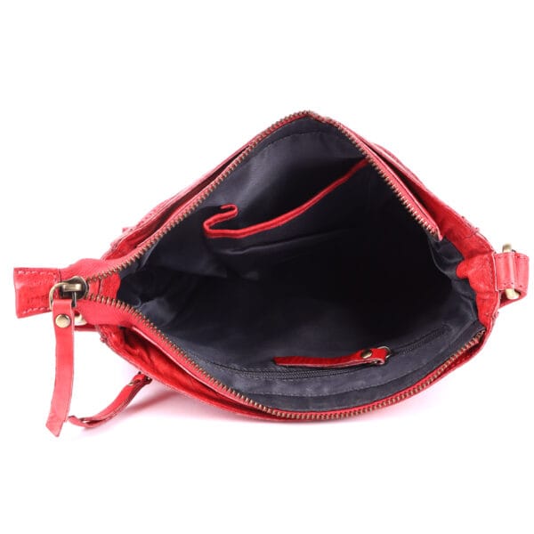 Elegant Red Leather Sling Bag - Image 5