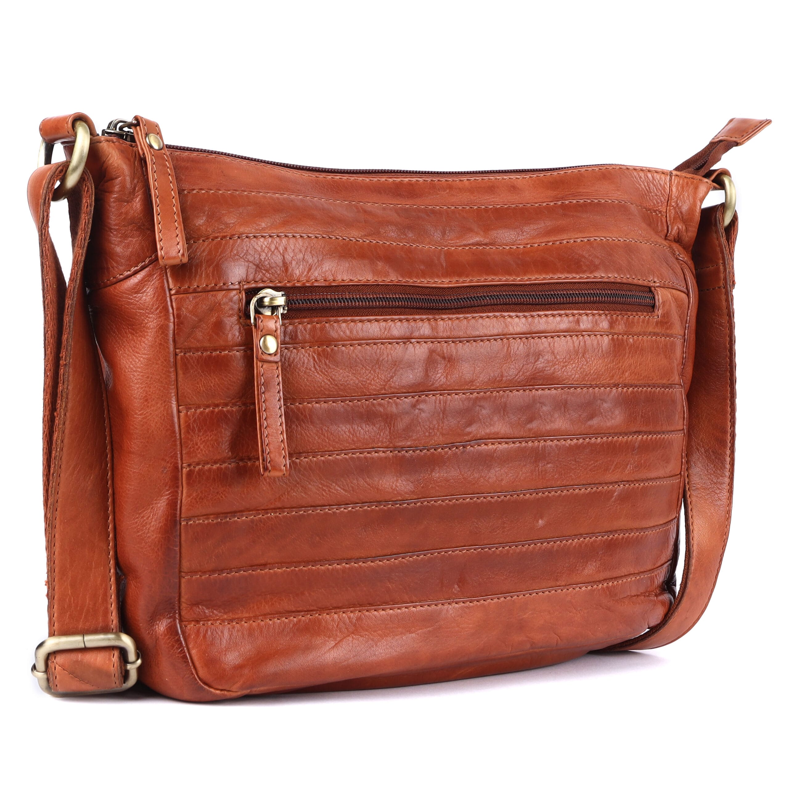 Handcrafted Brown Leather Sling Bag - Image 3