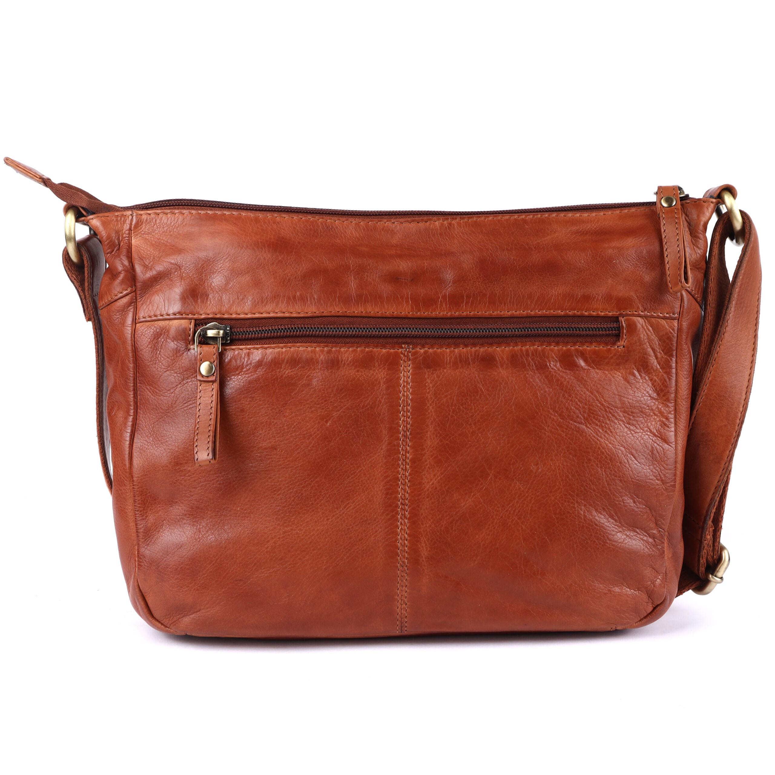 Handcrafted Brown Leather Sling Bag - Image 4