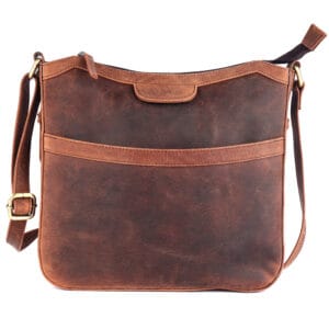 Vintage brown leather crossbody bag perfect for custom logo branding