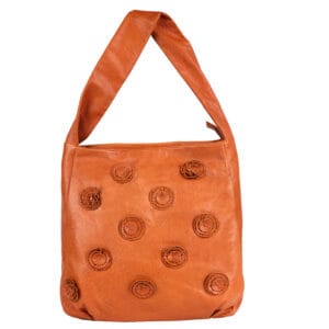 Floral Designed Leather Tote