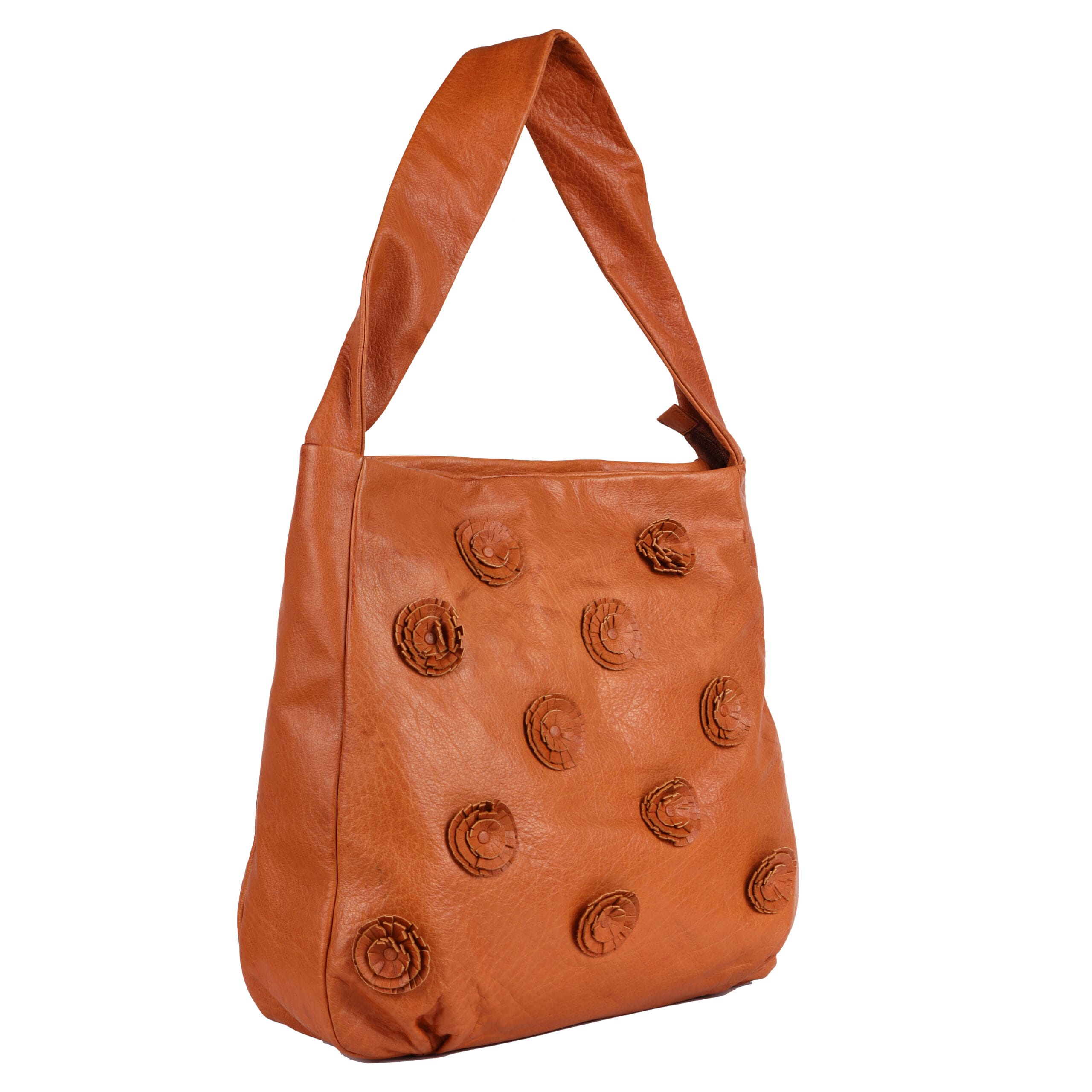 Floral Designed Leather Tote - Image 2