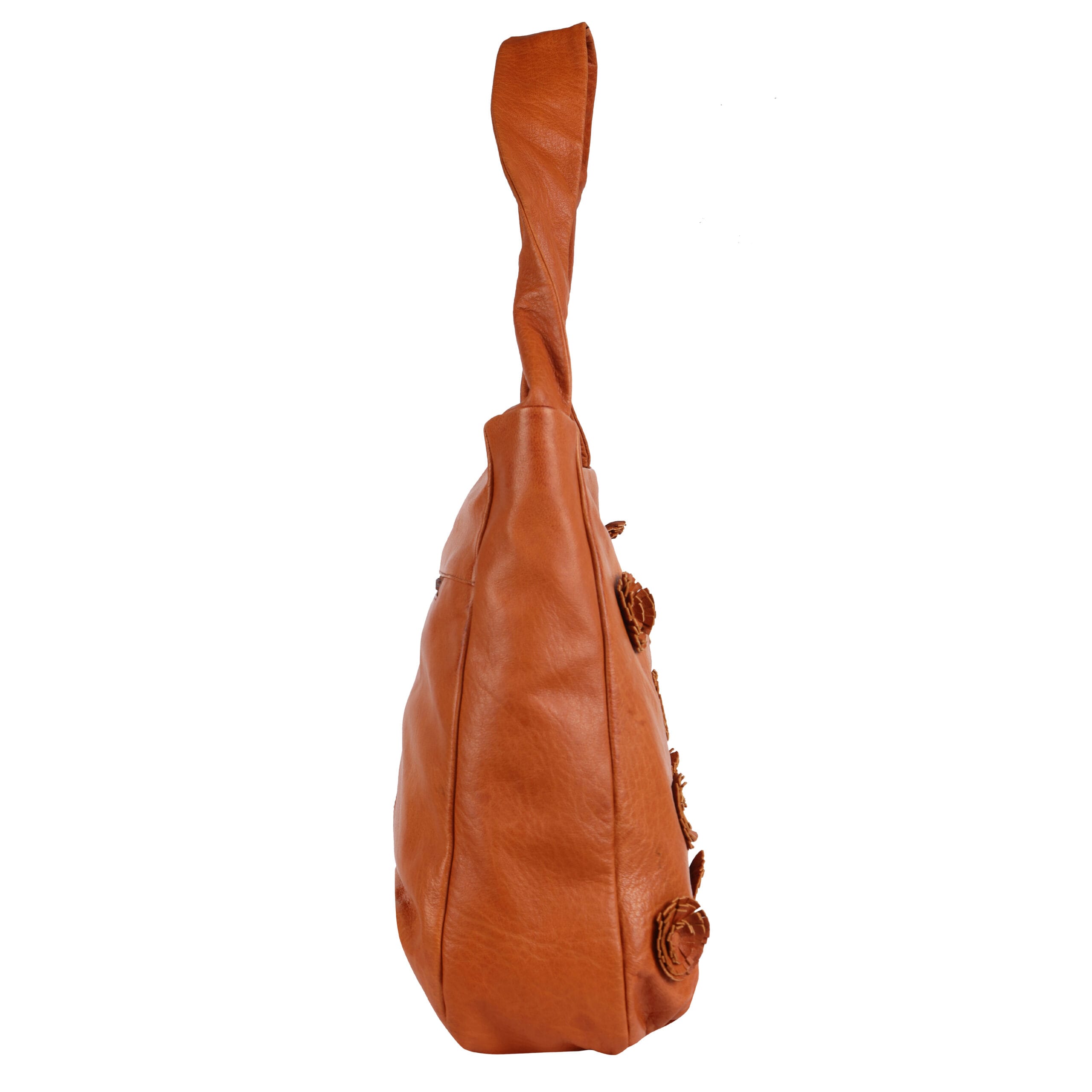 Floral Designed Leather Tote - Image 4