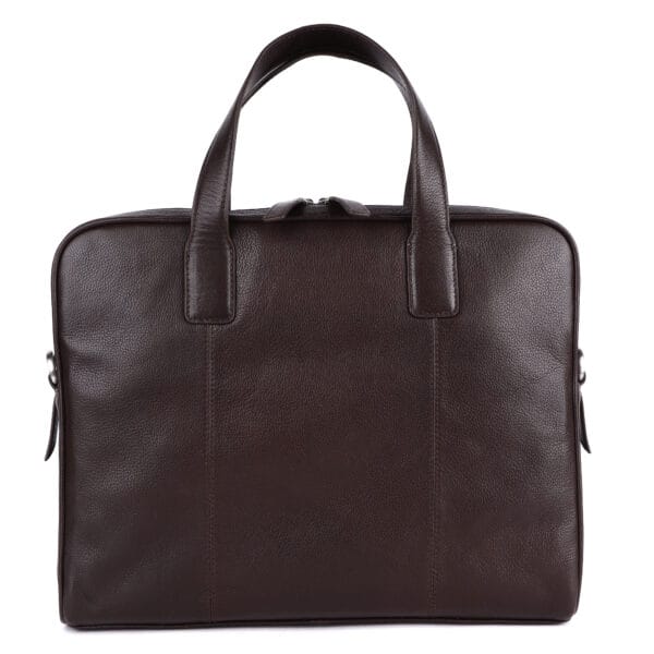 Classic Brown Leather Briefcase - Image 4