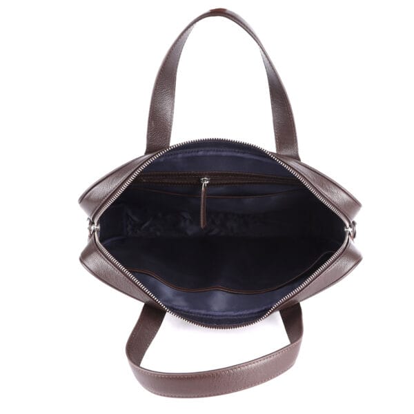 Classic Brown Leather Briefcase - Image 2