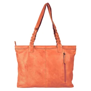 Sunset Braided Leather Tote