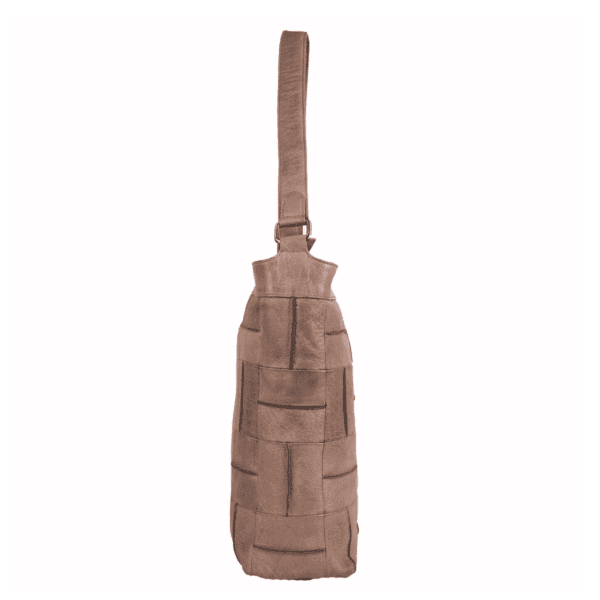 Braided Bliss mocha Mousse Weave Charm Hobo - Image 5