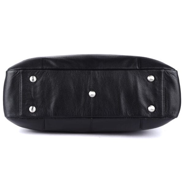 Black Leather Briefcase for Men - Image 6