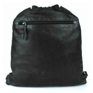 WILD WOOD NEST Vintage Leather Drawstring Backpack