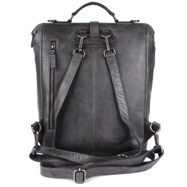 Urban Noir Leather Backpack - Image 4