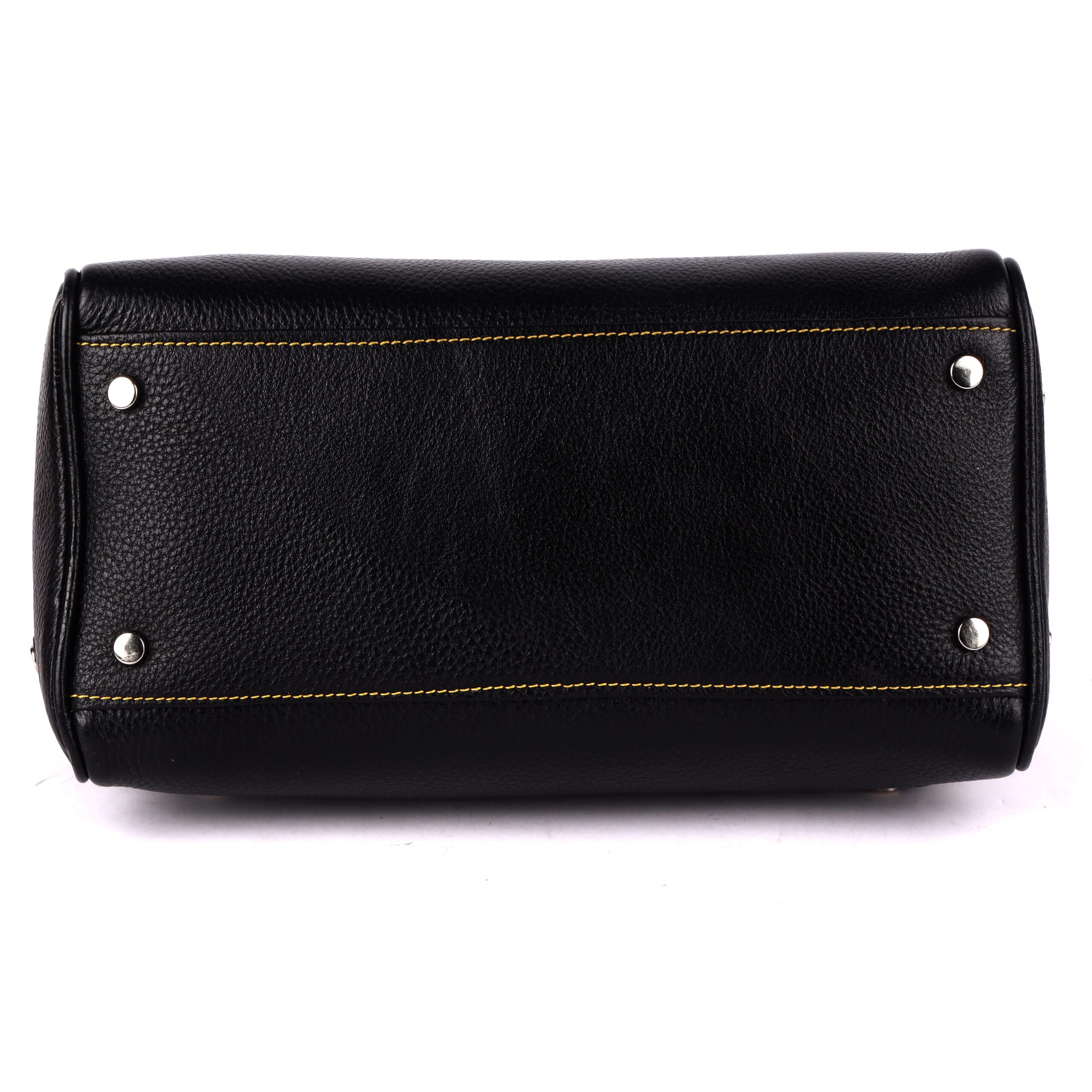 Classic Black Structured Leather Handbag - Image 3