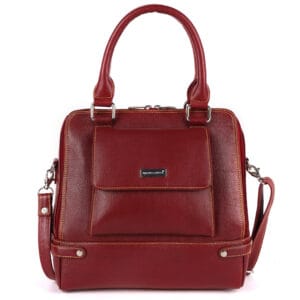 Classic Wine Red Top-Handle Bag