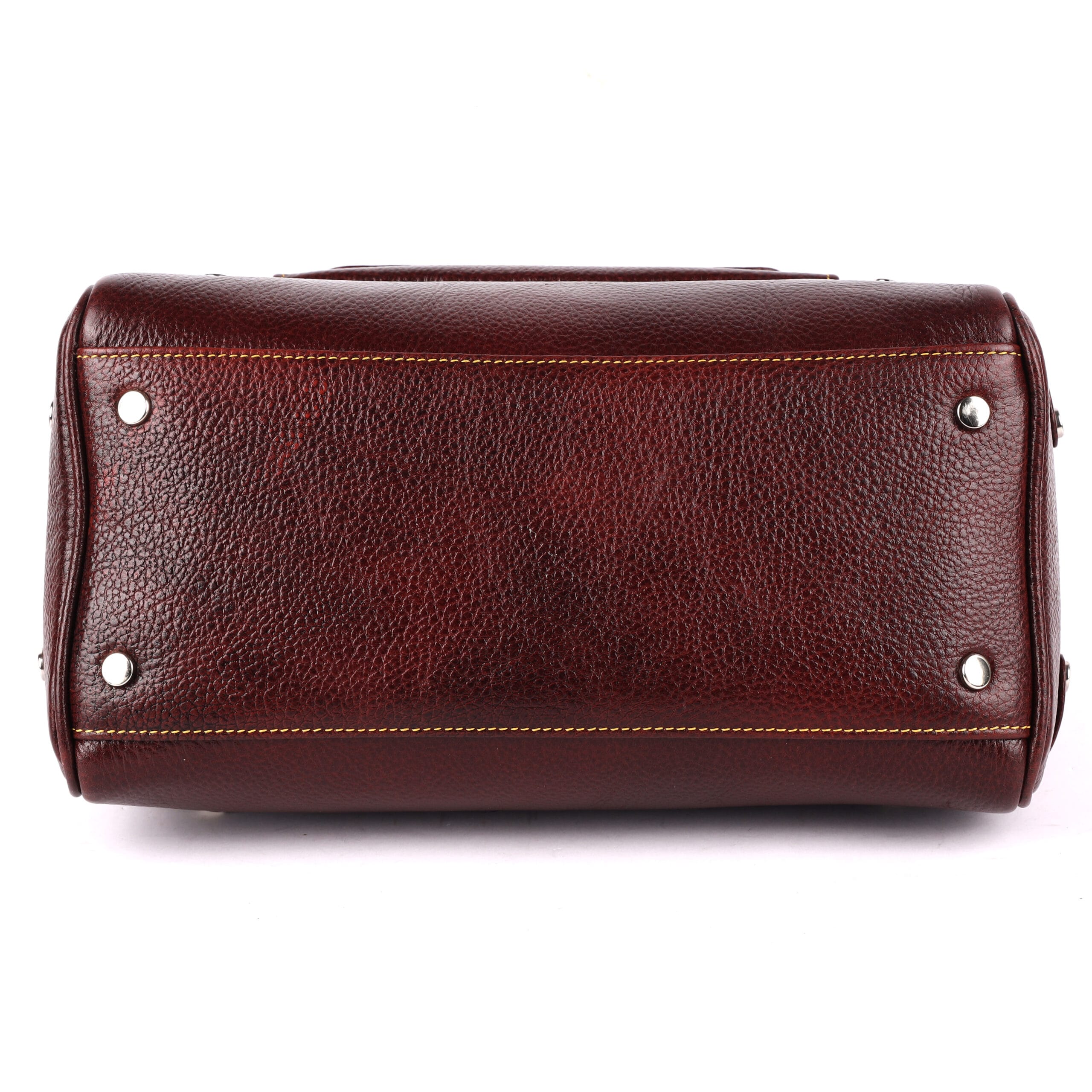 Classic Chocolate Brown Leather Satchel - Image 4