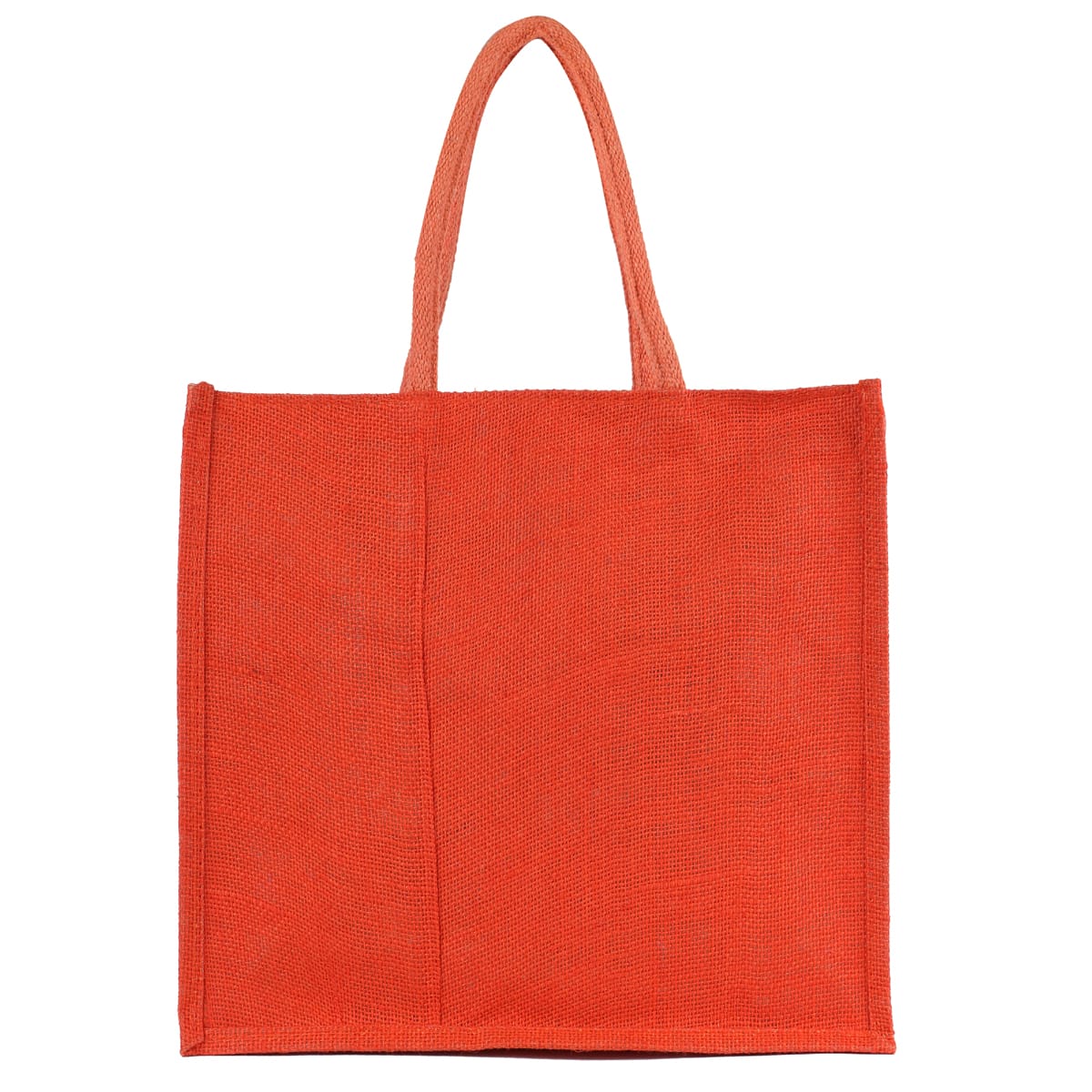Terracotta Orange Madhubani Art Jute Tote - Image 4