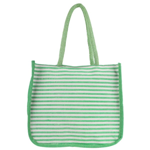 Green Elephant Motif Jute Tote - Image 4