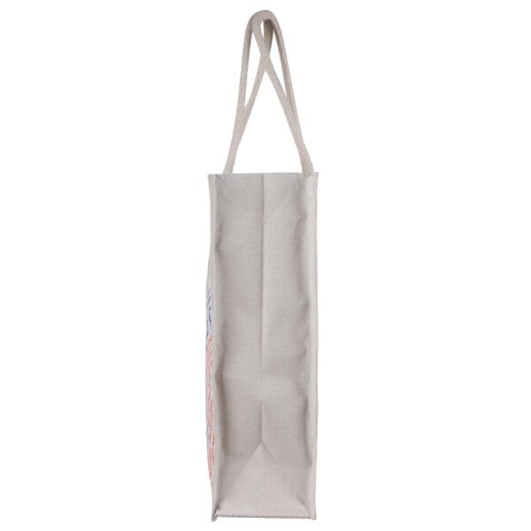 Zigzag Tri-Colour Jute Carry Bag - Image 3