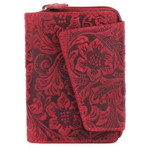 Floral Embossed Leather Women's Wallet