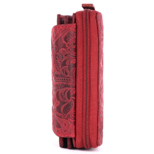 Floral Embossed Leather Women's Wallet - Image 2