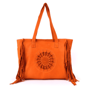 Blaze Leather Tote – Sunburst & Fringe Edition