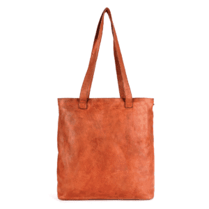 Minimalist Leather Tote – Rustic Tan Edition