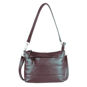 Deep Plum Textured Leather Sling Bag