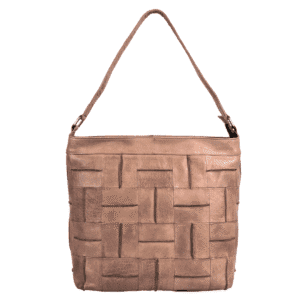 Vintage Tan Textured Leather Shoulder Bag