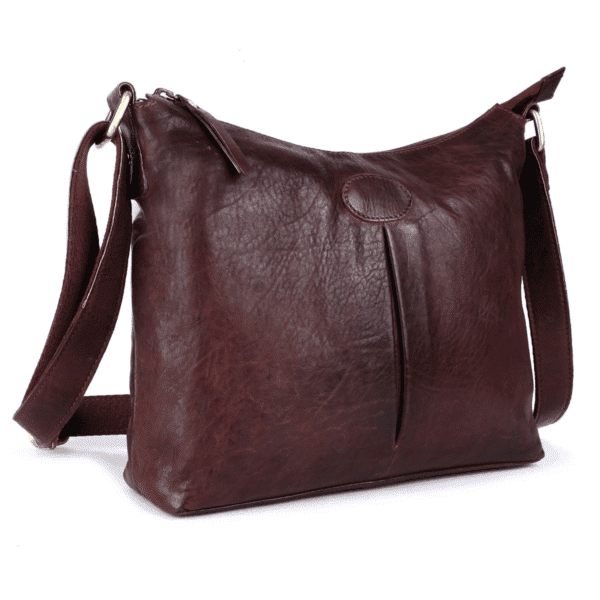 Classic Chocolate Brown Leather Bag - Image 2