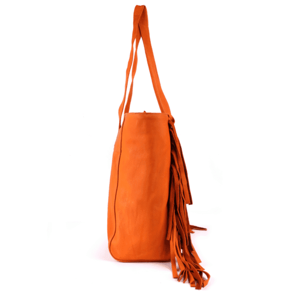 Blaze Leather Tote – Sunburst & Fringe Edition - Image 6