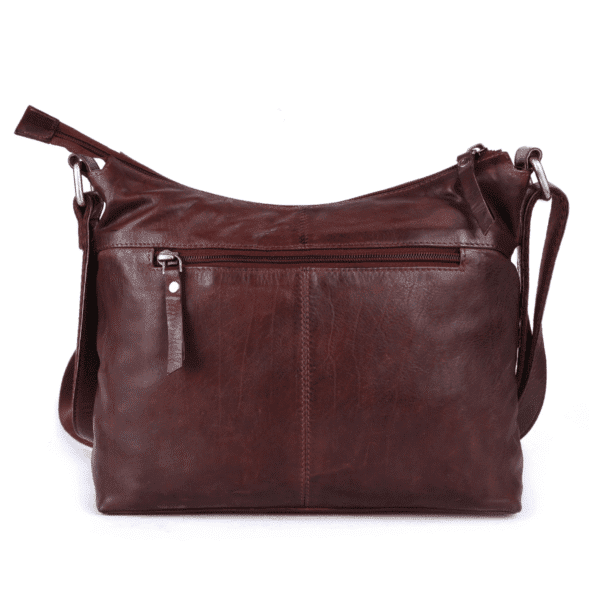 Classic Chocolate Brown Leather Bag - Image 4
