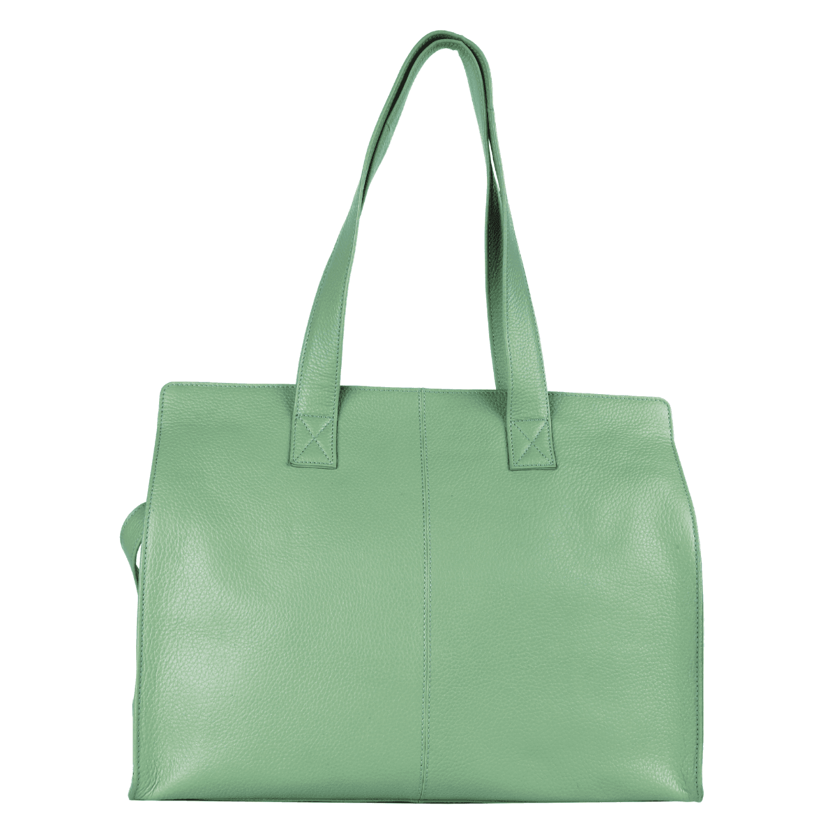 Sage Green Leather Tote Bag – Elegance in Simplicity - Image 3