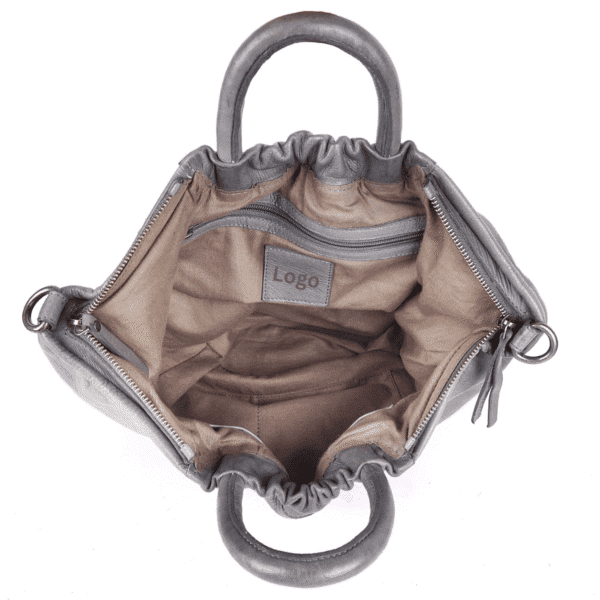 Urban Drift Soft Leather Tote – Charcoal Grey Edition - Image 5