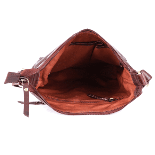 Classic Chocolate Brown Leather Bag - Image 5