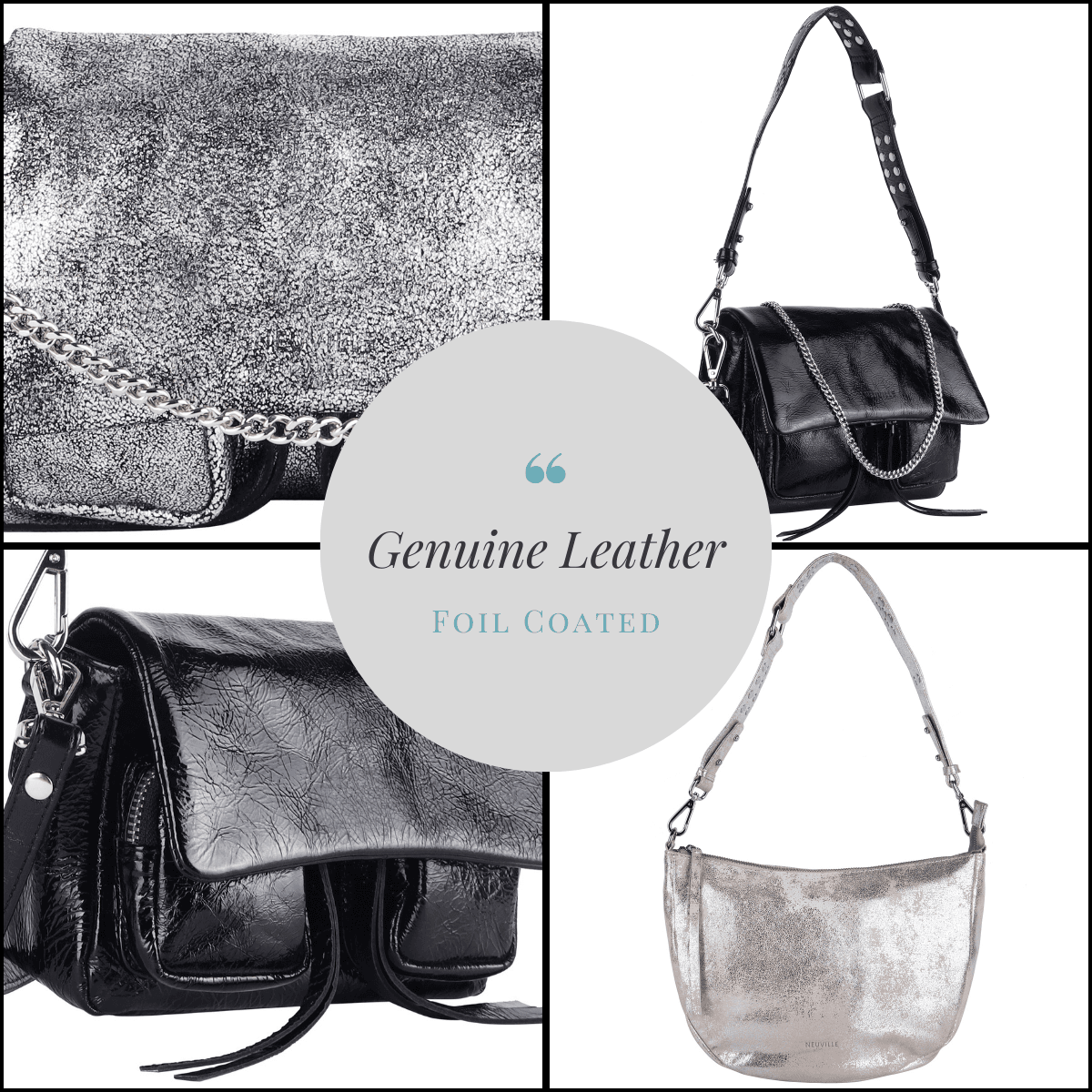 Shimmer Luxe Crescent Shoulder Bag - Image 4