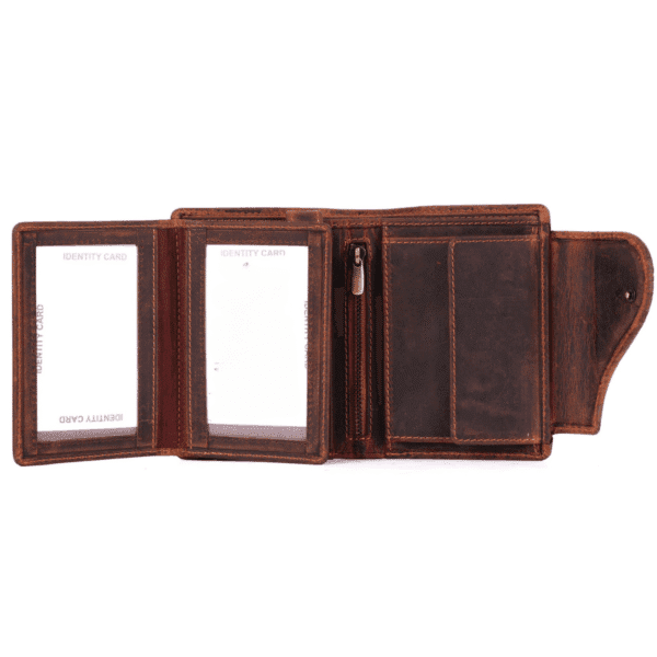 Floral Embossed Vintage Leather Wallet - Image 5