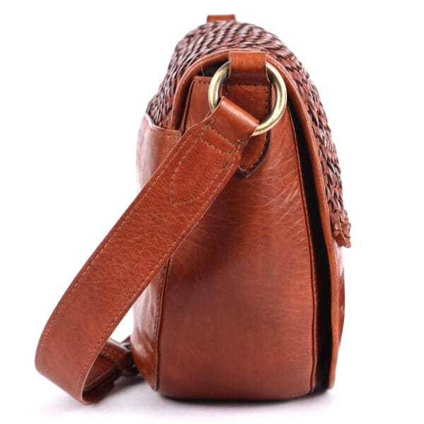 Braided Leather Crossbody Bag - Image 3