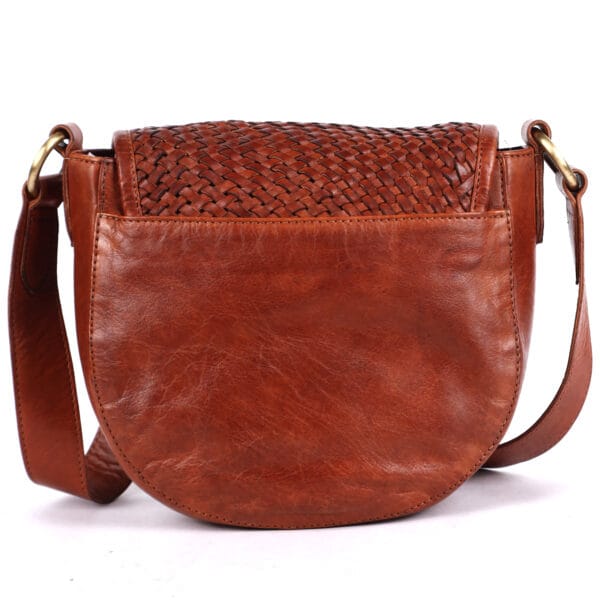 Braided Leather Crossbody Bag - Image 4