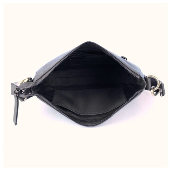 Grey Leather Shoulder Bag - Image 5