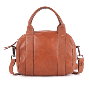 Top quality tan leather handbag with structured design, dual handles, and detachable shoulder strap – ideal for modern, everyday use.