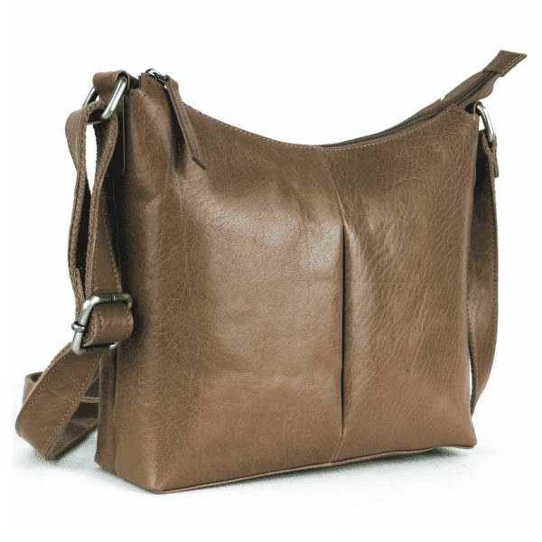 Tan Genuine Leather Crossbody Bag for Women - Image 4