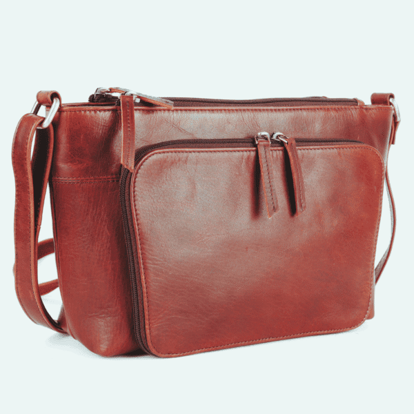 Elegant Handmade Leather Crossbody Bag - Image 5