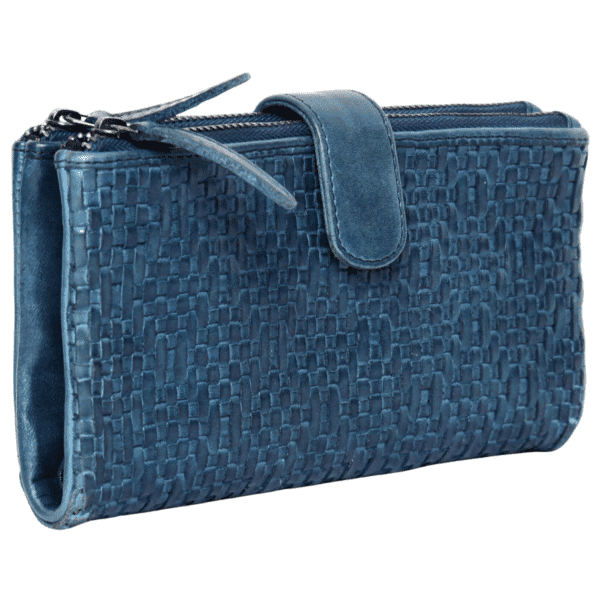 Elegant Blue Leather Purse - Image 3