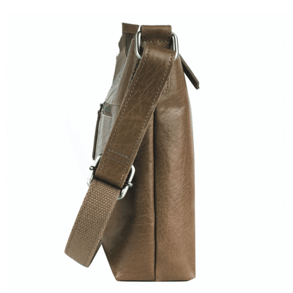 Tan Genuine Leather Crossbody Bag for Women - Image 3