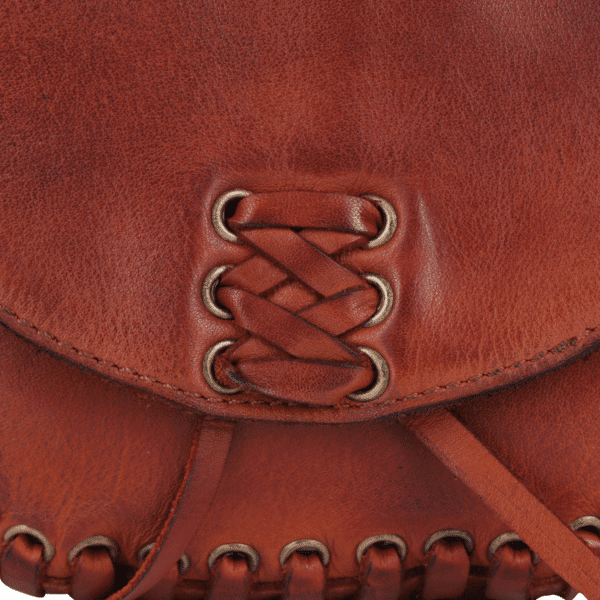 Genuine Leather Ladies Side Bag in Rustic Brown - Image 4