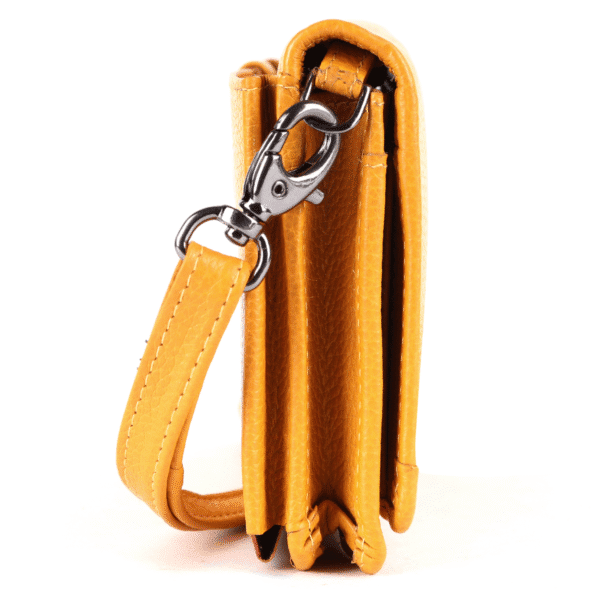 Sunbeam Yellow Genuine Leather Wristlet Wallet - Image 7