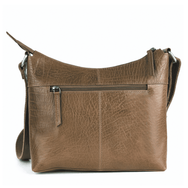 Tan Genuine Leather Crossbody Bag for Women - Image 2