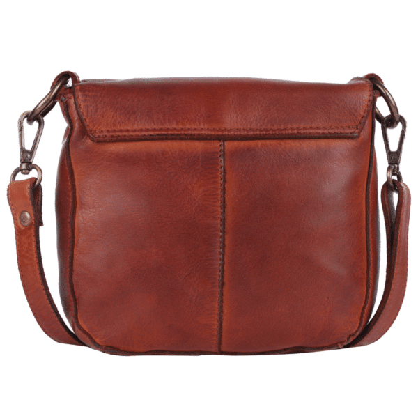 Genuine Leather Ladies Side Bag in Rustic Brown - Image 2