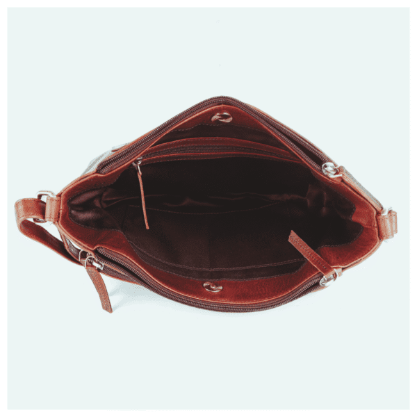 Elegant Handmade Leather Crossbody Bag - Image 2