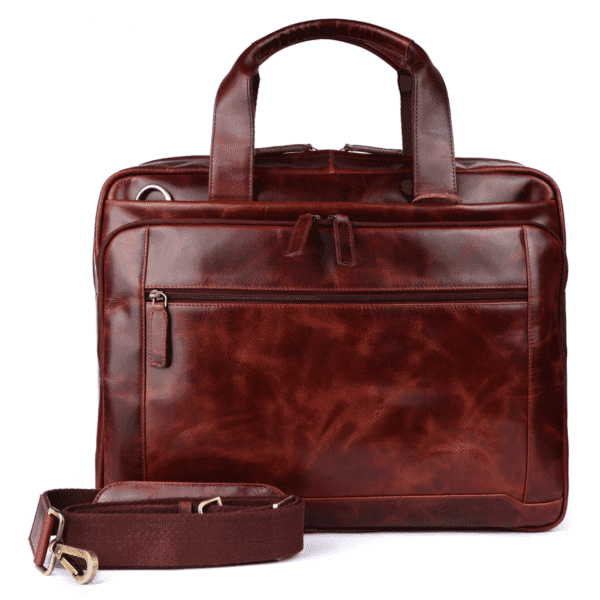 Premium Leather Office Laptop Bag - Image 3